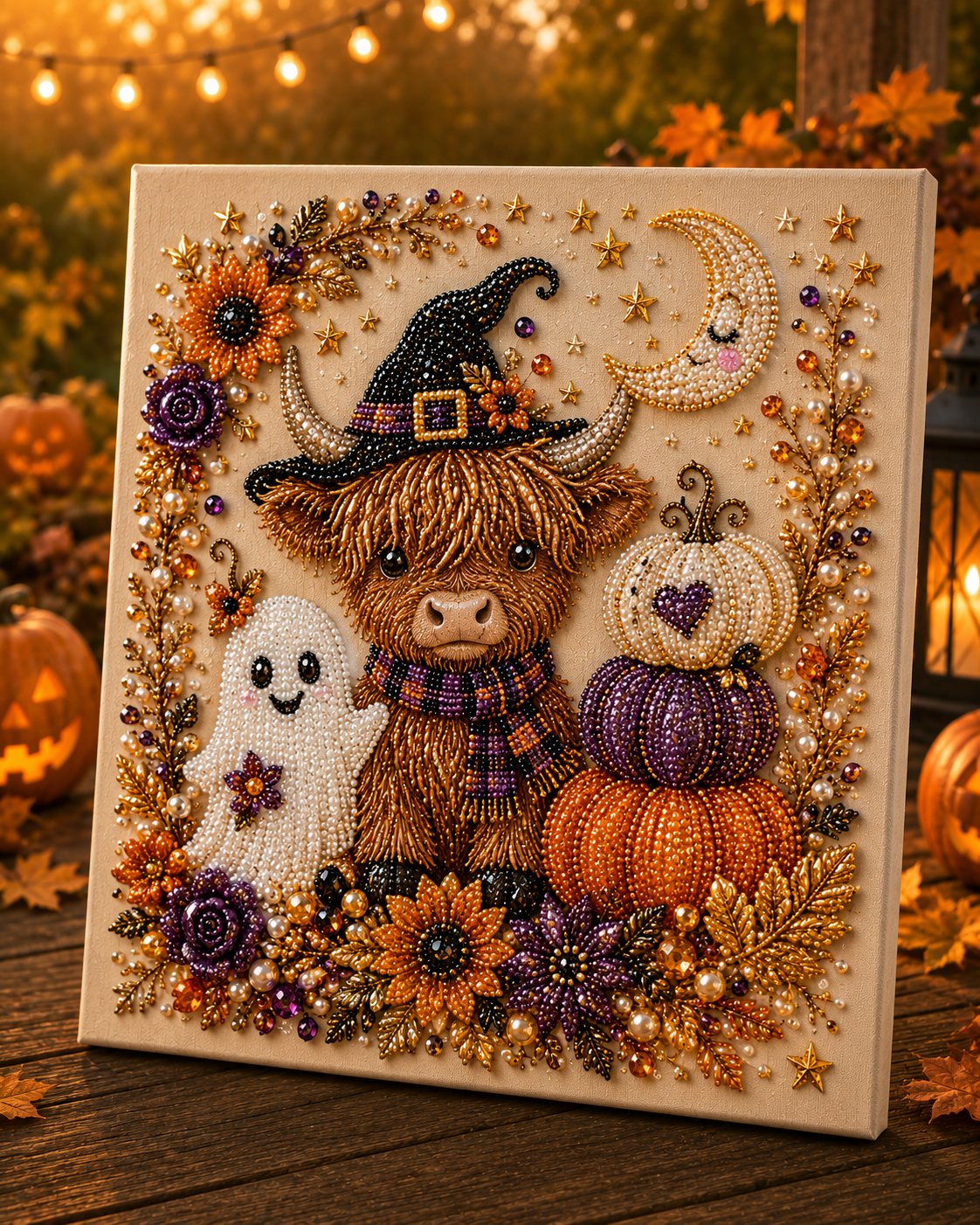 🔥 Last Day 49% OFF – ✨ Halloween Pearl Art DIY Kit – Turn Tiny Pearls into Spooky-Cute Magic👻⭐