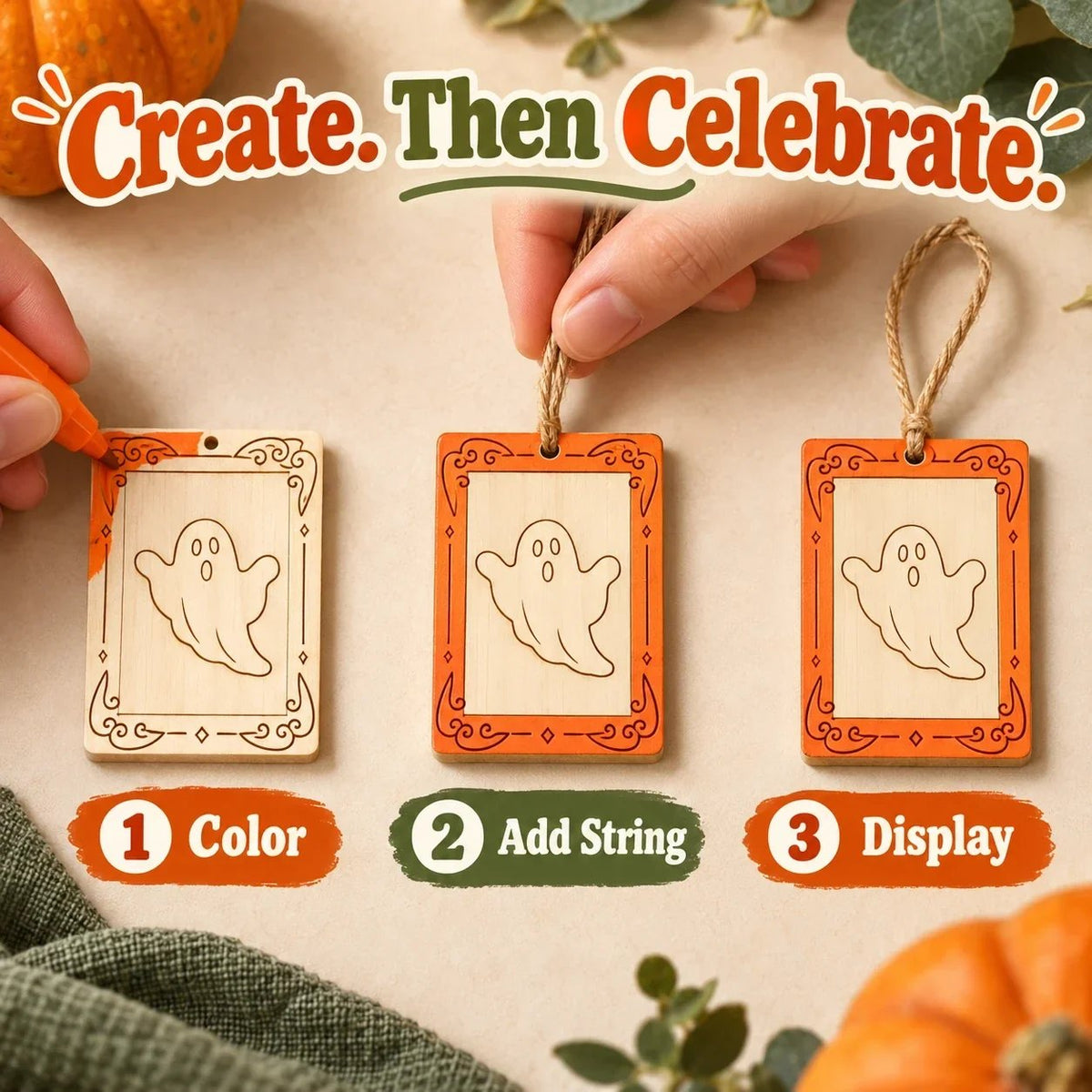 ๐จ๐Color Your Own Holiday Ornament Kit โ 12 Markers Included