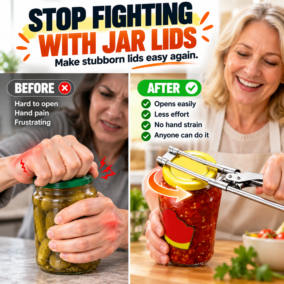 ๐ซ Easy-Grip Adjustable Jar Opener โ Open Stubborn Lids With Less Effort