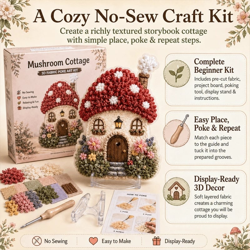 🏡🔥LAST DAY 50% OFF🔥✨ Create a Magical 3D Village with DIY Art Kit 🎨