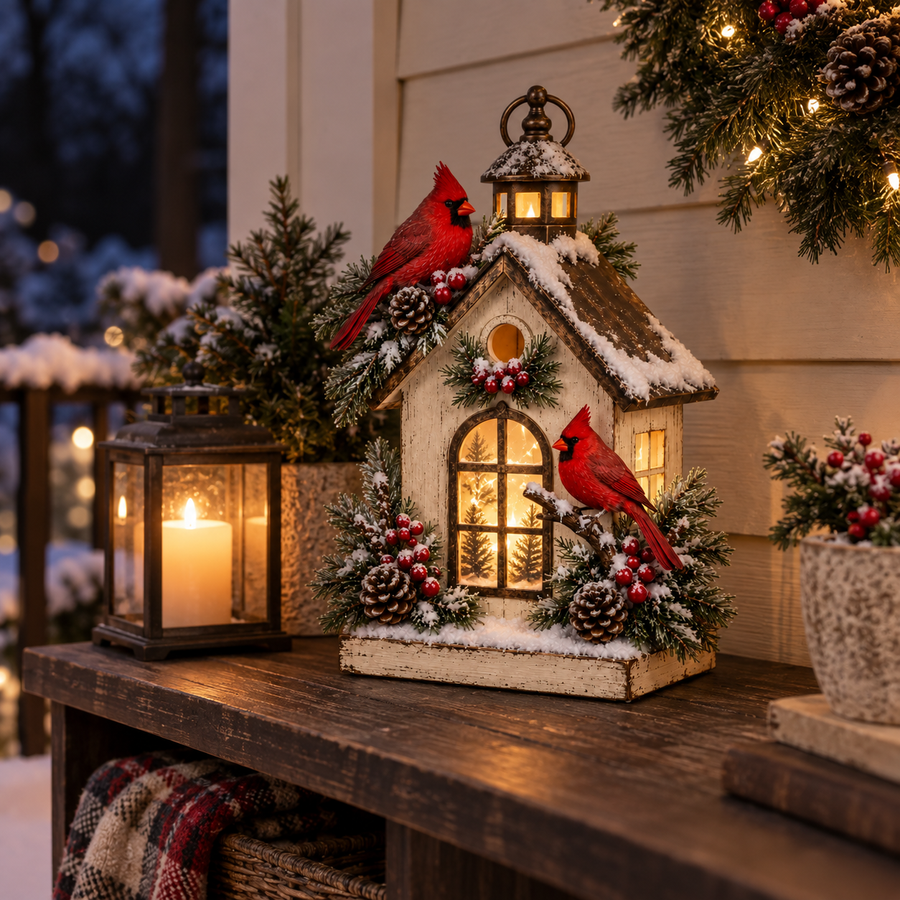 ❄️Last day Promotion 🔥-❤️ A Little Winter Home for Cardinal Lovers✨