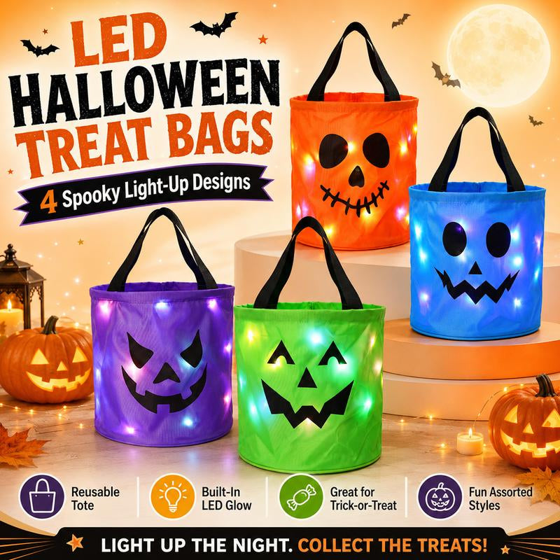 π₯ LAST DAY 50% OFF! π Light-Up Halloween Trick-or-Treat Candy Bag β¨