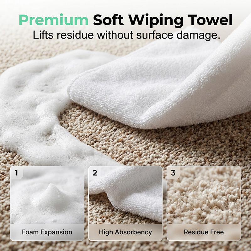 ✨Waterless Carpet Foam Stain Remover with Towel✨