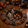 🎃👻 3D Haunted Staircase Round Rug Spooky Halloween Optical Illusion Floor Decor🔥