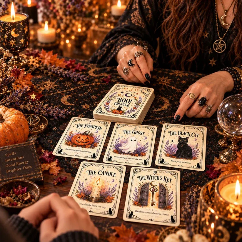 ๐ Sweet & Spooky Halloween Oracle Deck โ 31 Daily Spooky Messages for October
