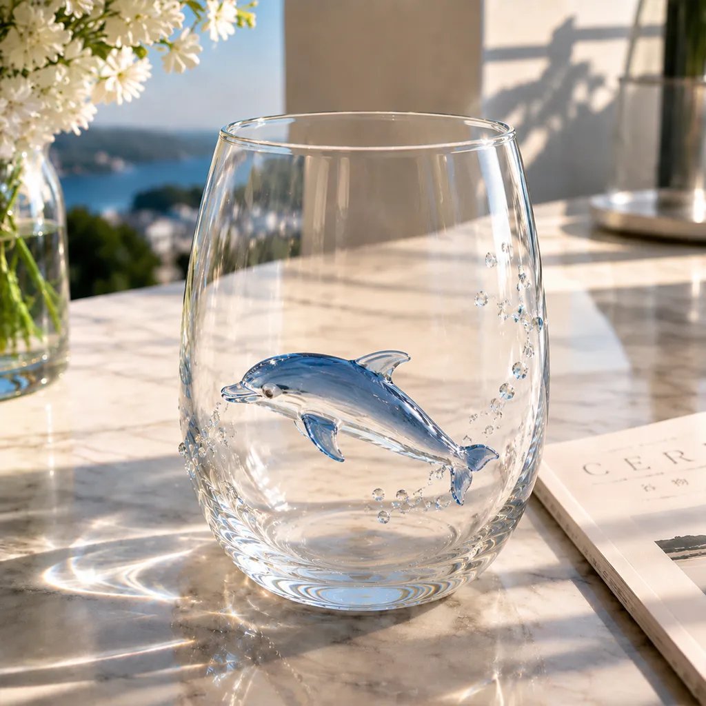 đ 3D Ocean Animal Artisan Glassware Collection for Fresher Sips, Coastal Elegance & Elevated Home Bar Vibes