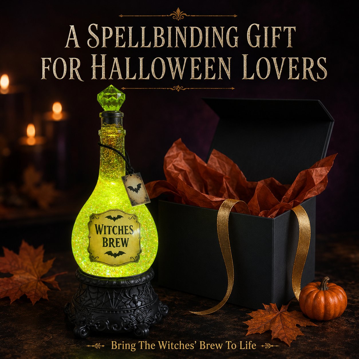 đĽLast Day 50% OFF -đ§â¨Lighted Witchesâ Brew Poison Bottle Glitter Globe(â¨Same as the video)