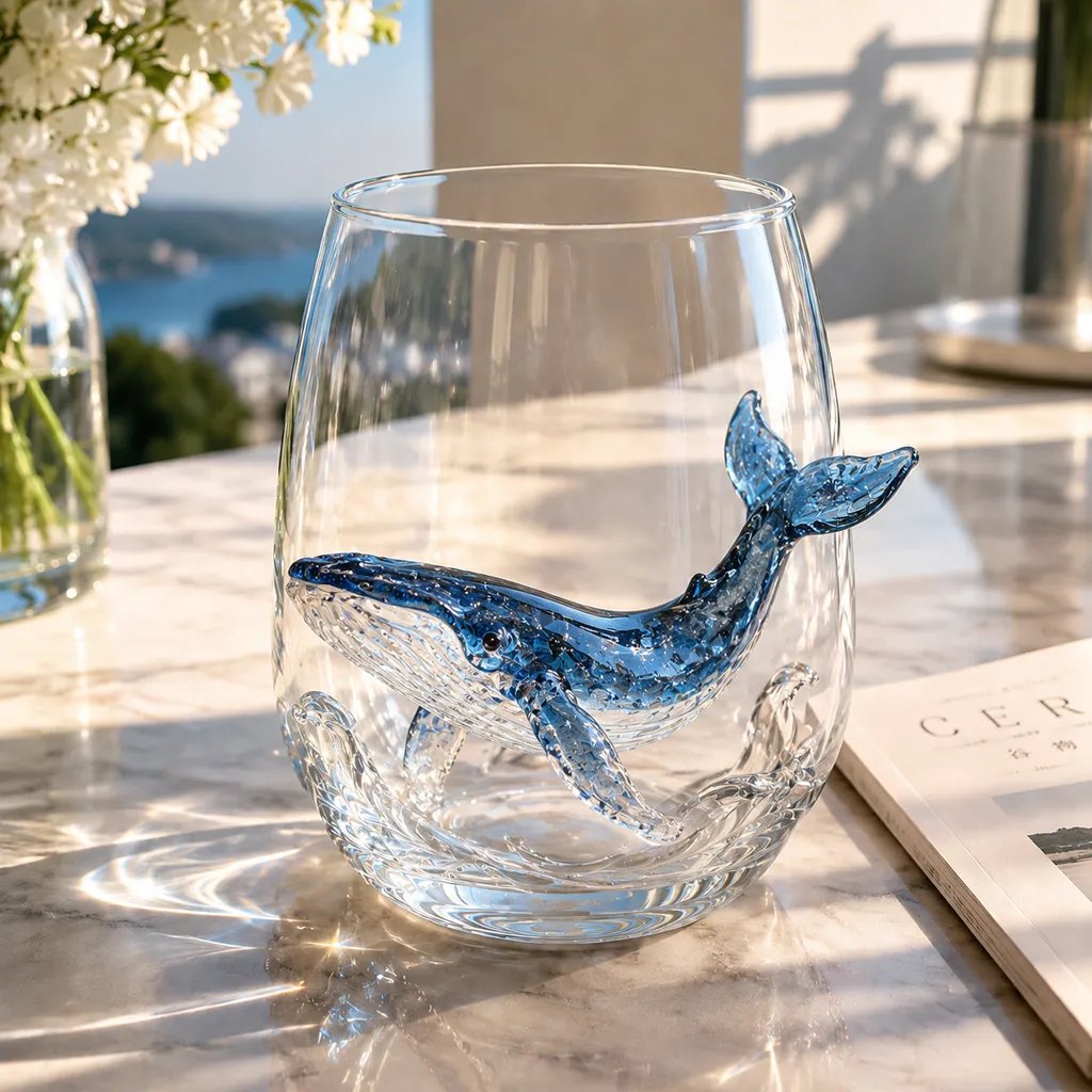 đ 3D Ocean Animal Artisan Glassware Collection for Fresher Sips, Coastal Elegance & Elevated Home Bar Vibes