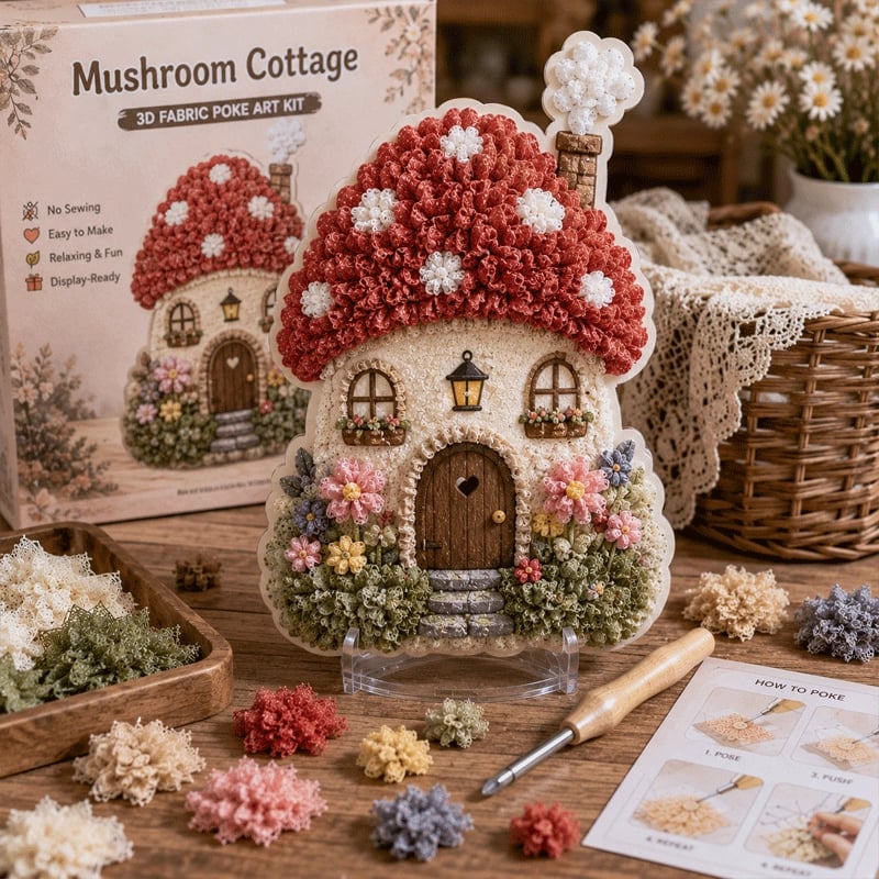 🏡🔥LAST DAY 50% OFF🔥✨ Create a Magical 3D Village with DIY Art Kit 🎨