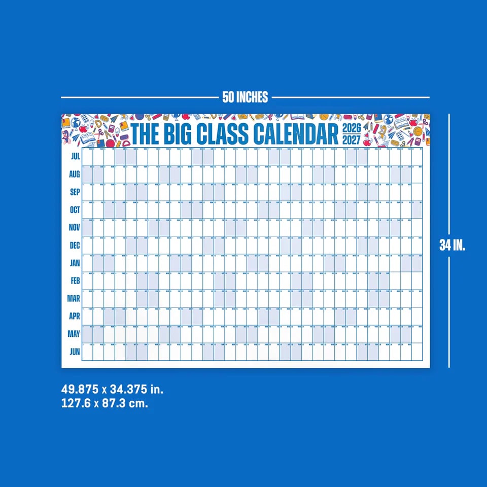 đ
Big Class Calendar 2026-2027 for Easy Planning â¨