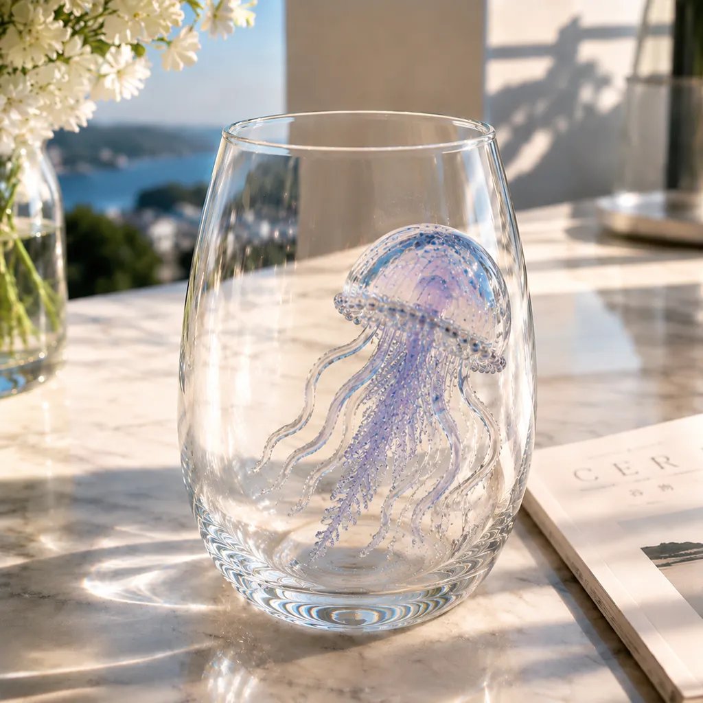 đ 3D Ocean Animal Artisan Glassware Collection for Fresher Sips, Coastal Elegance & Elevated Home Bar Vibes