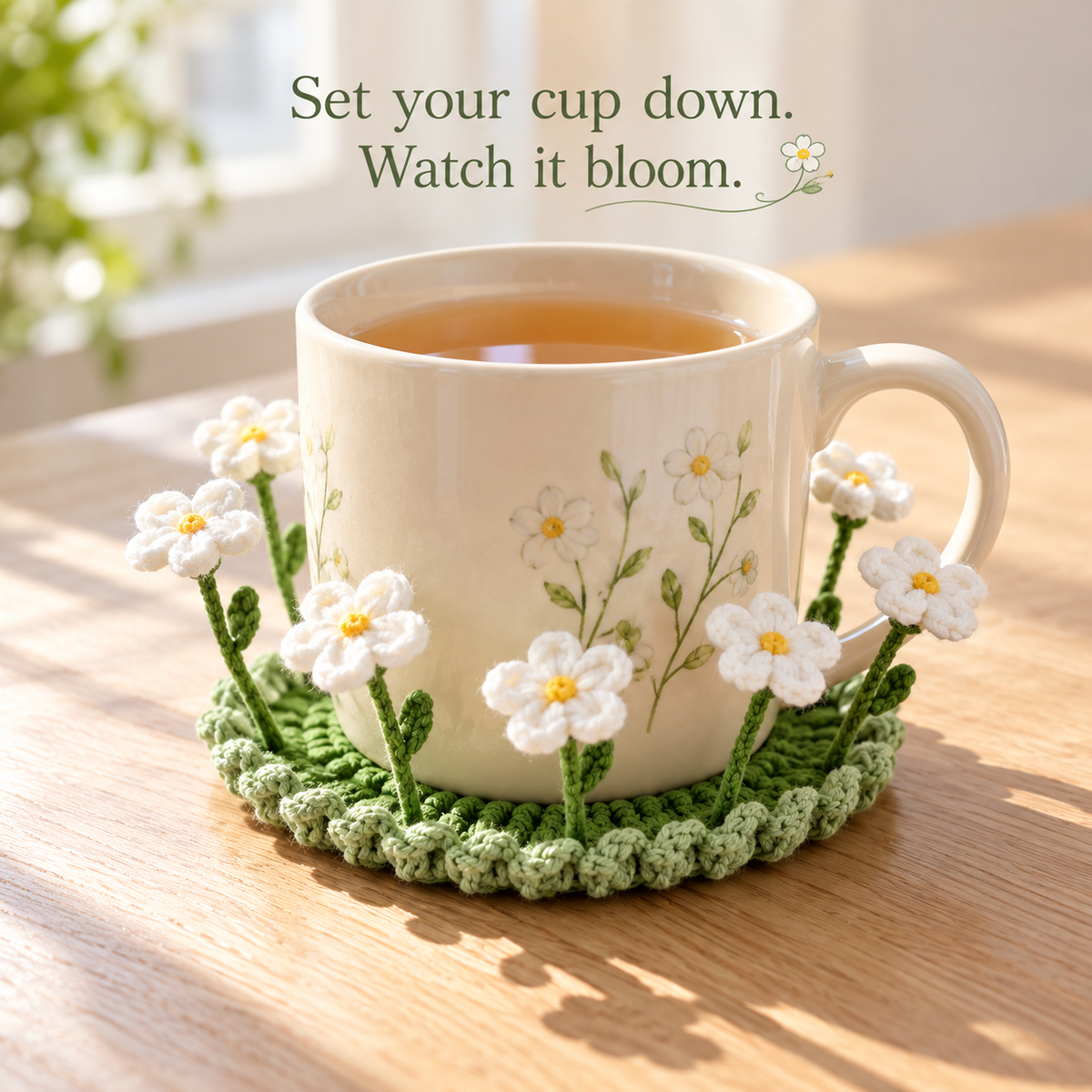 ๐ธ Blooming Crochet Coaster