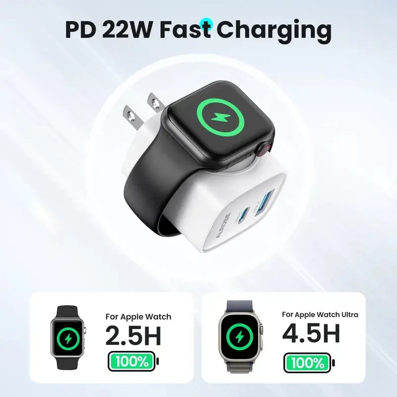 🔋3-in-1 Magnetic Wireless USB-C PD Fast Charger Block Cordless Charging Adapter✨