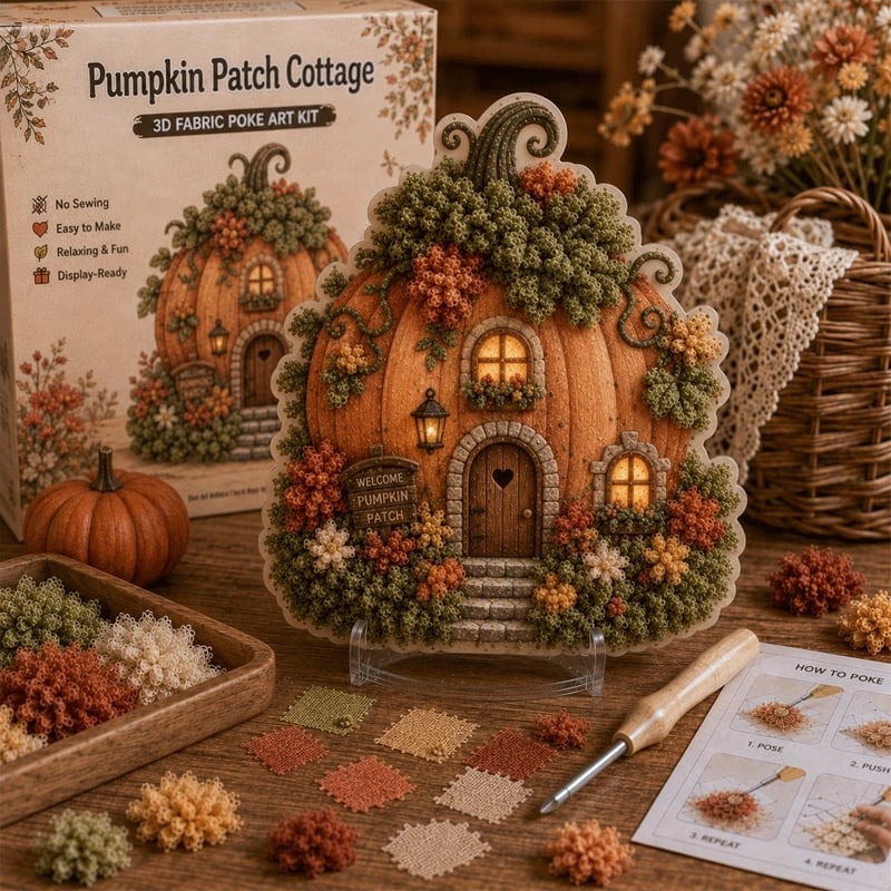 🏡🔥LAST DAY 50% OFF🔥✨ Create a Magical 3D Village with DIY Art Kit 🎨