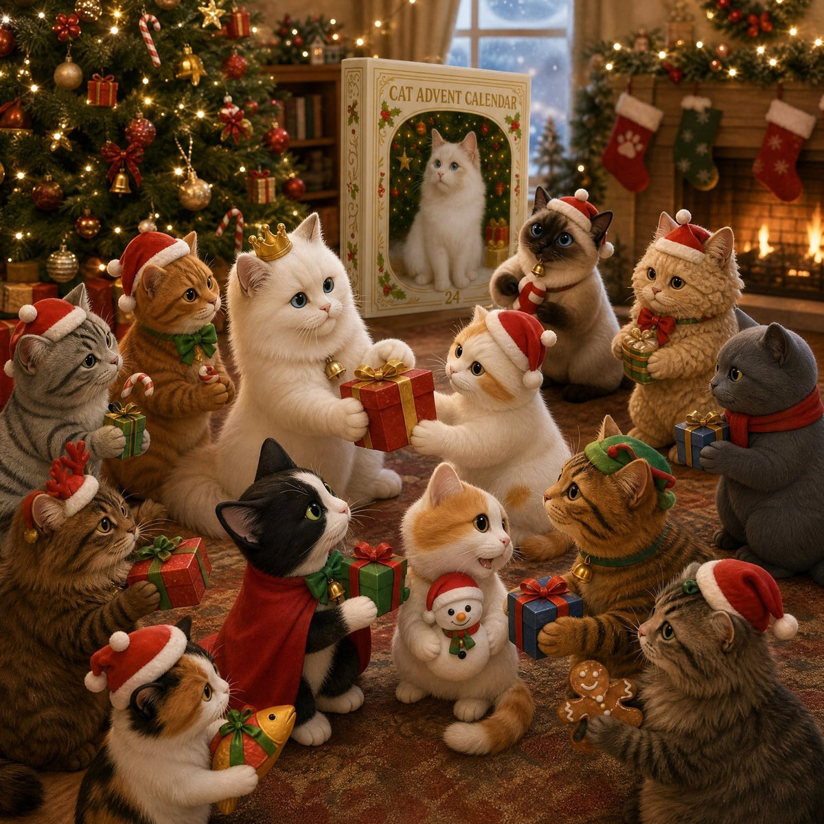 π± Holiday Celebration 50% OFF β¨-π Cat Advent Calendar with 24 Cute Charms for Cat Lovers π±