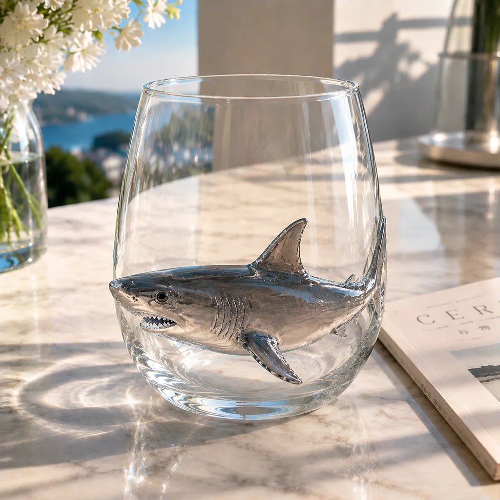 đ 3D Ocean Animal Artisan Glassware Collection for Fresher Sips, Coastal Elegance & Elevated Home Bar Vibes