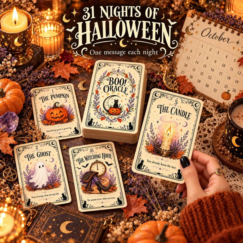 ๐ Sweet & Spooky Halloween Oracle Deck โ 31 Daily Spooky Messages for October