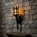 Medieval Torch Wall Sconce: Battery LED Realistic Candle Light with Remote