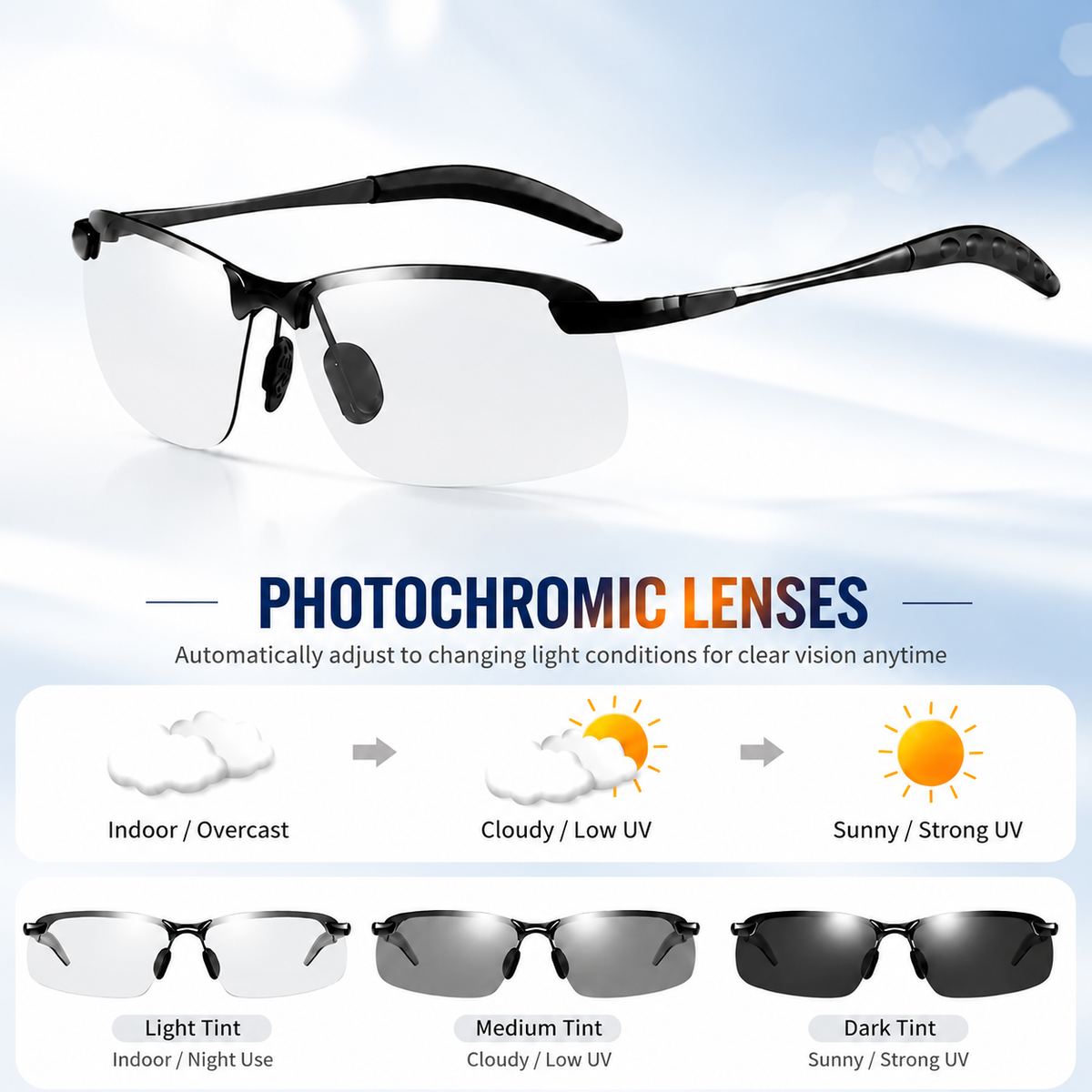 😎 Summer Vibes Polarized Sunglasses UV400 Anti-Glare Outdoor Hiking Beach Style 🕶️