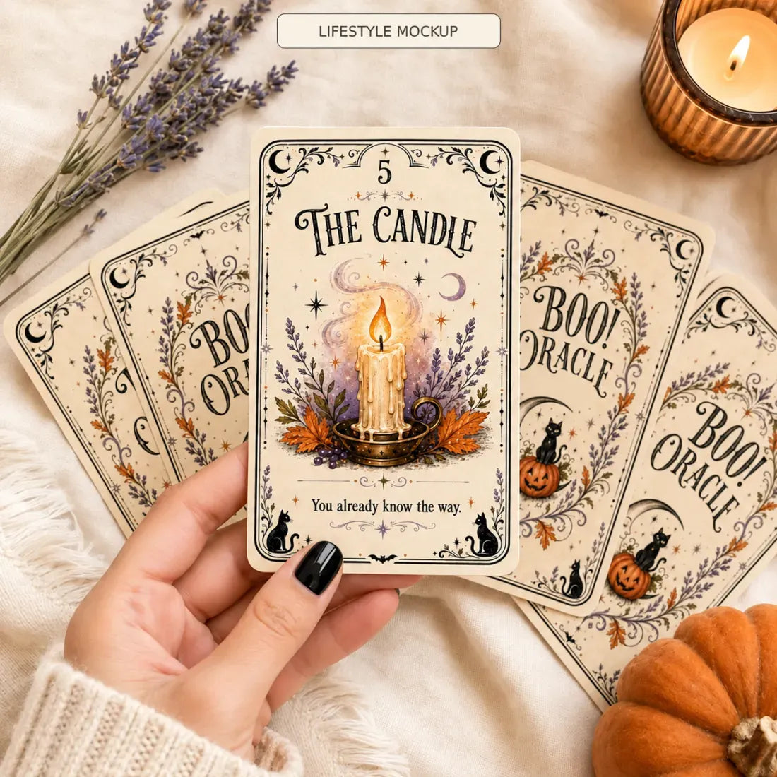 ๐ Sweet & Spooky Halloween Oracle Deck โ 31 Daily Spooky Messages for October