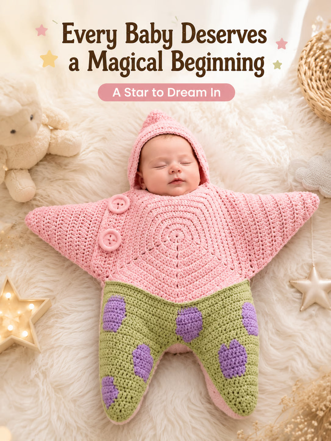 β°Last day Promotion π₯-π Starfish Baby Sleeping Bag β A Cozy Little Ocean Star β
