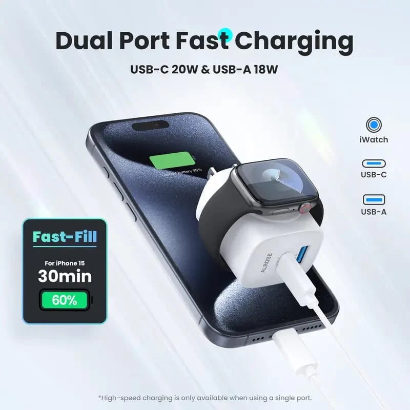 🔋3-in-1 Magnetic Wireless USB-C PD Fast Charger Block Cordless Charging Adapter✨