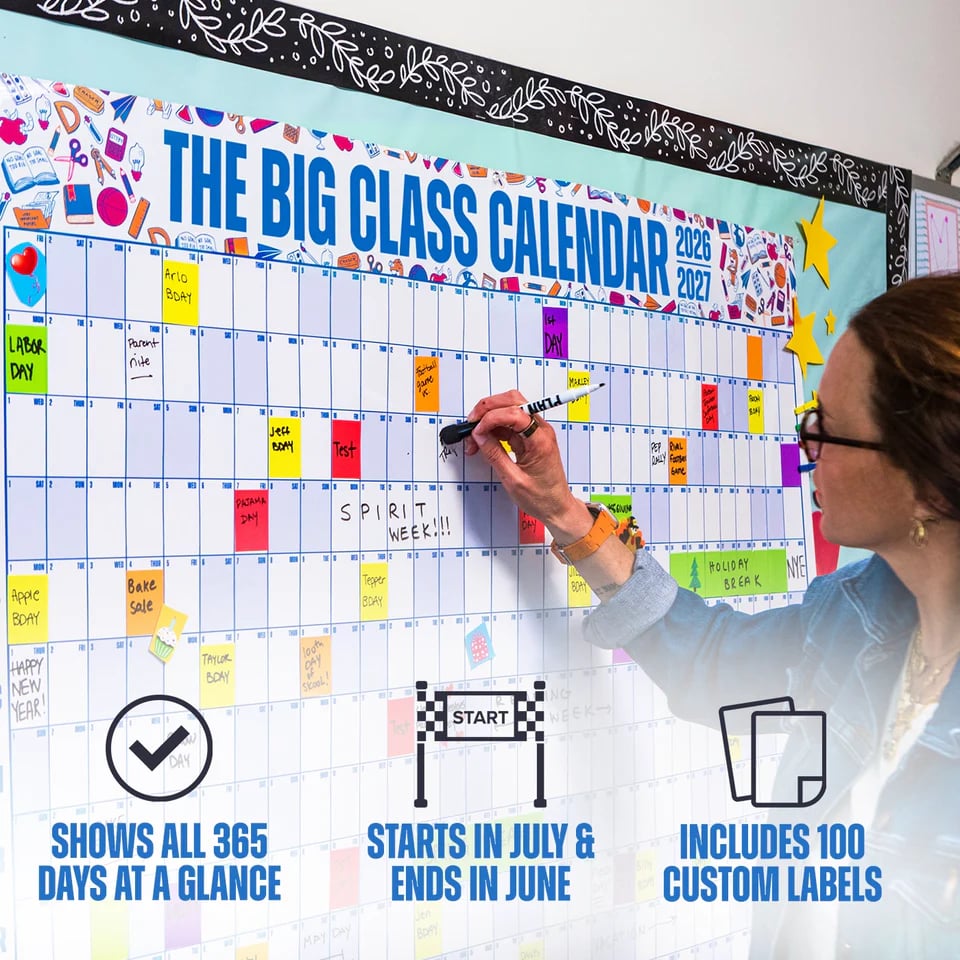 🔥LAST DAY 50% OFF🔥💥📅 The Big Class Calendar - Academic Year 2026-2027 🔥