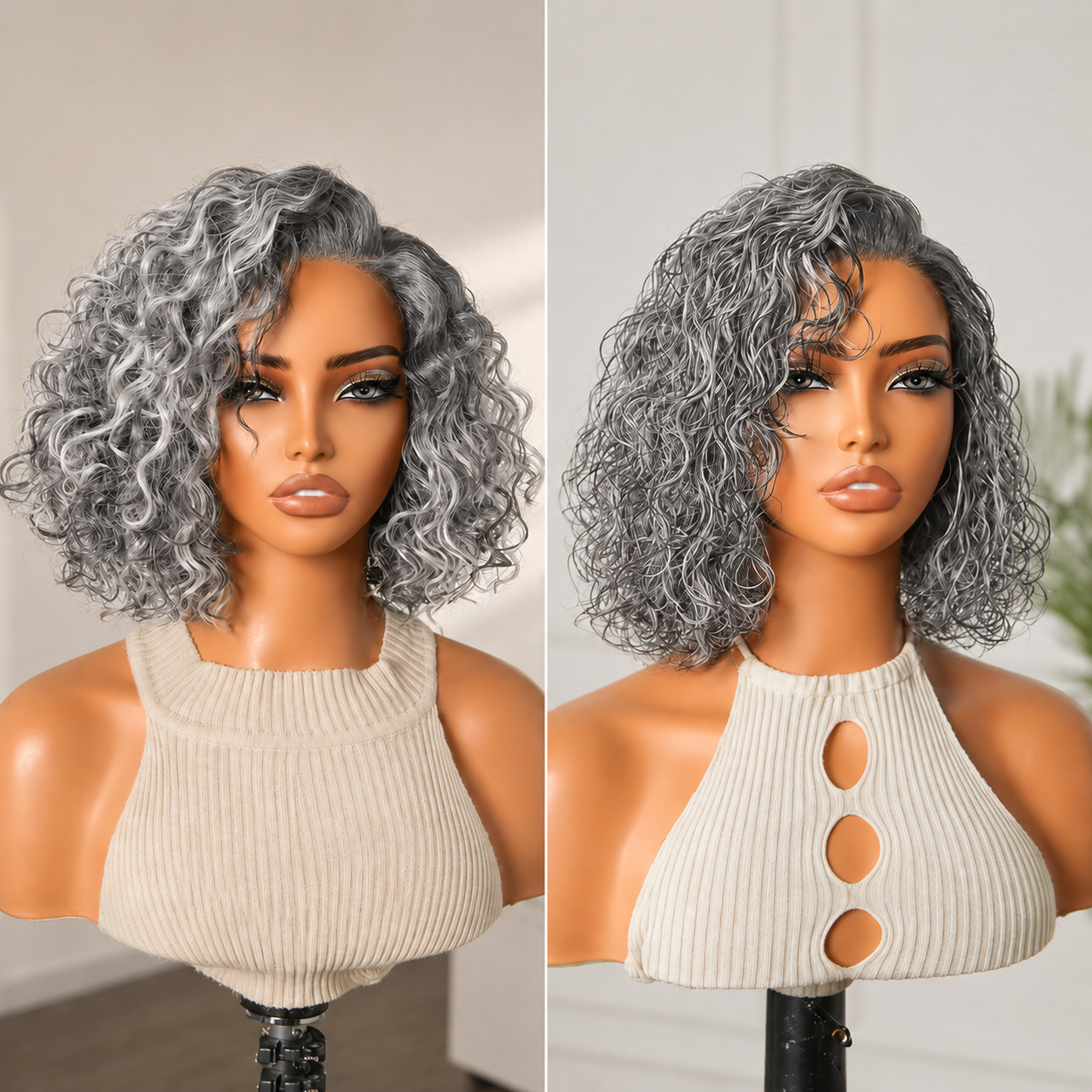 đ„Ready-to-Wear Glueless Curly Bob Wig