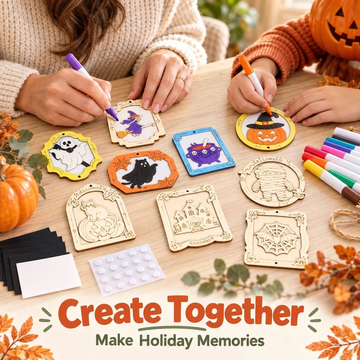 ๐จ๐Color Your Own Holiday Ornament Kit โ 12 Markers Included