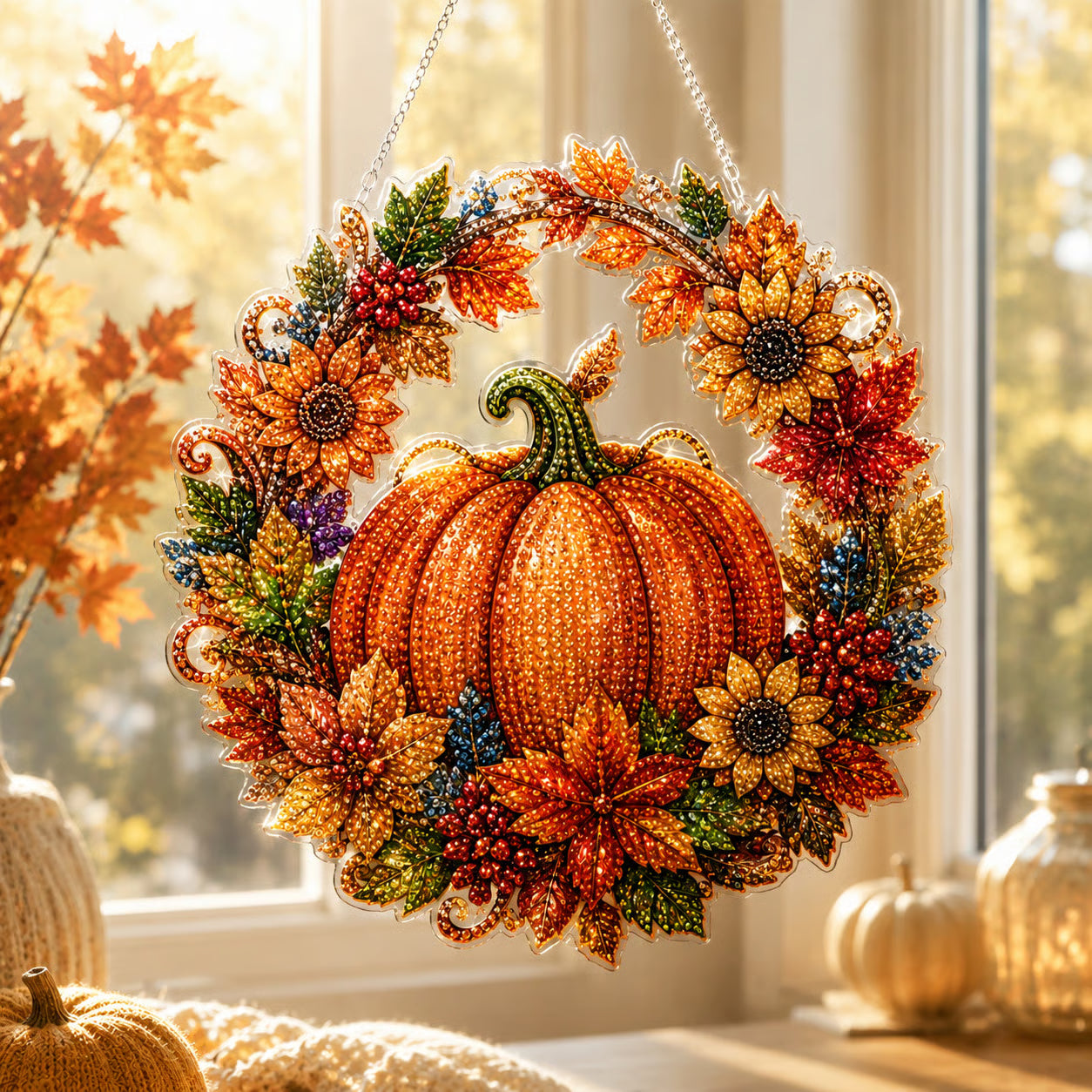 🎃Halloween Witch Friendship Diamond Art Suncatcher Sparkling Window Decor Gift✨