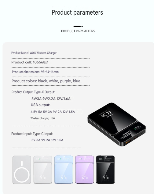🔋 2026 Model Magnetic Wireless Power Bank: Portable Fast-Charging Power Bank with Display (iPhone Compatible) 📱✨