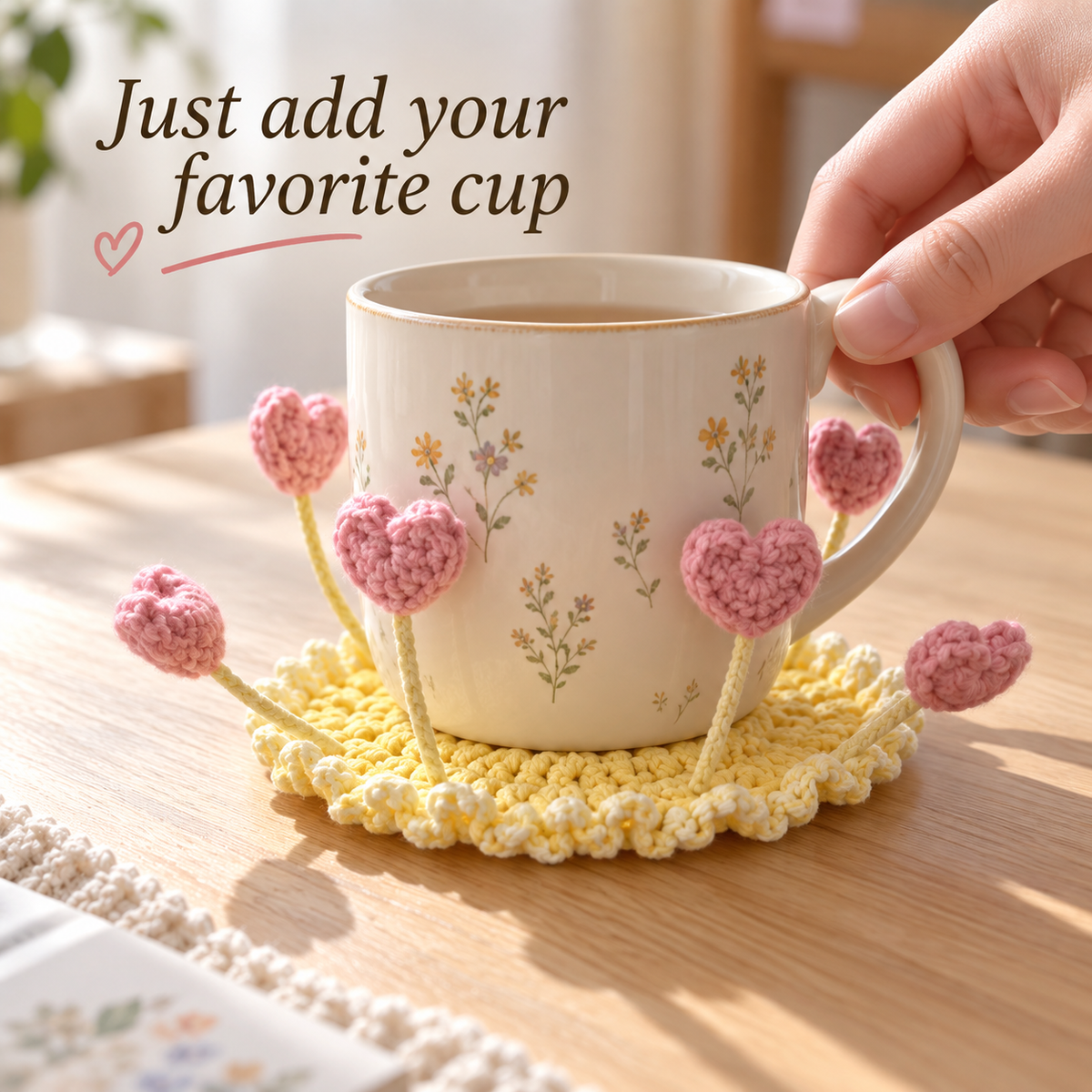 ๐ธ Blooming Crochet Coaster
