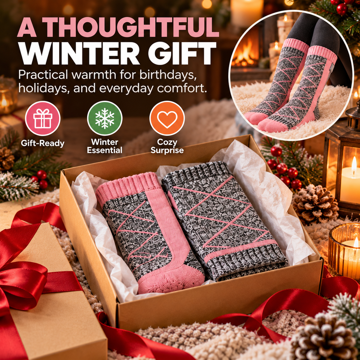 🔥 Clearance Sale ✨-🔥 ThermoWarm™ Rechargeable Heated Socks – Say Goodbye to Cold Feet in Minutes