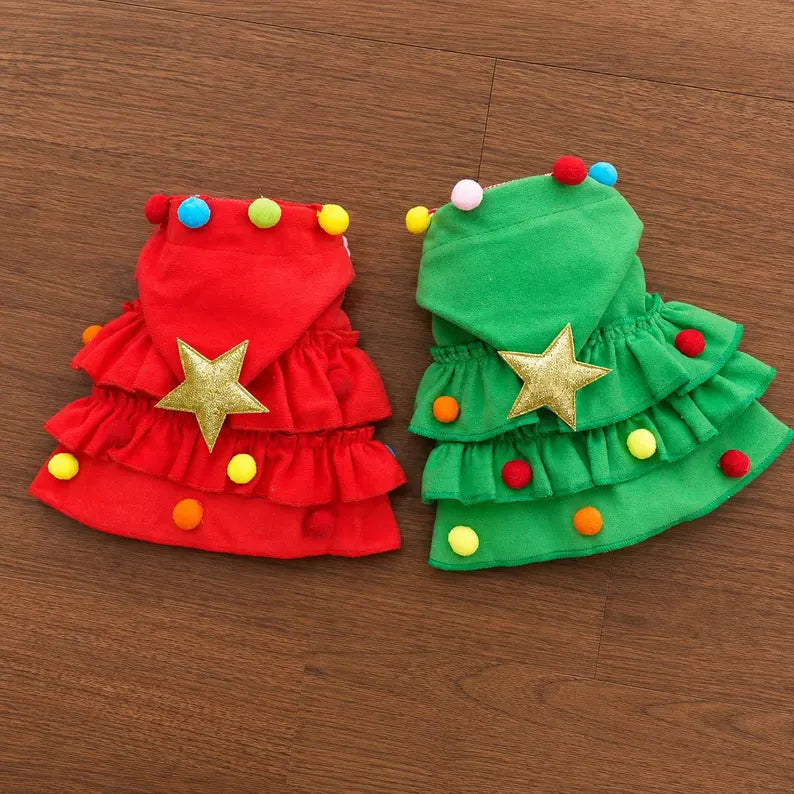 π Personalized Pet Christmas Cape β Embroidered Name Dog Holiday Outfit πΆβ¨