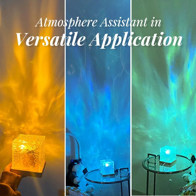 ⨠Crystal Water Wave Night Light ā 3/16 Color USB Rechargeable Lamp