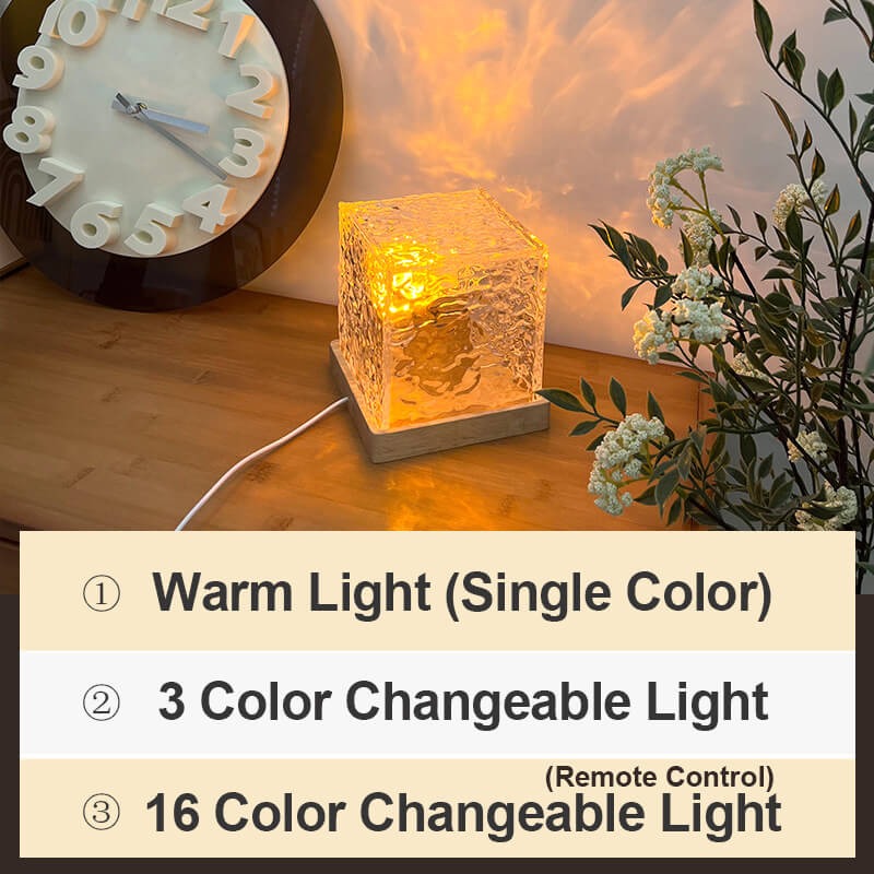 ⨠Crystal Water Wave Night Light ā 3/16 Color USB Rechargeable Lamp