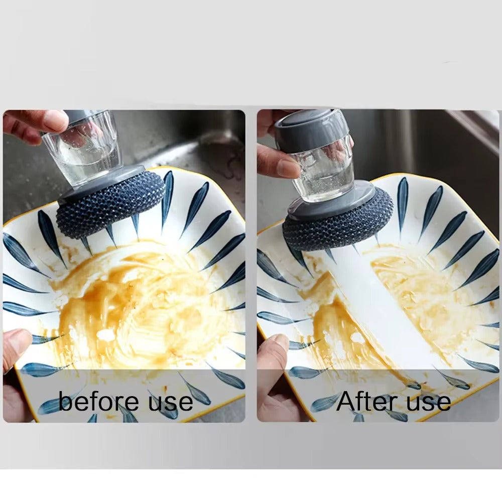 π§½ Liquid-Dispensing Cleaning Scrubber β Reusable Grease & Grime Remover