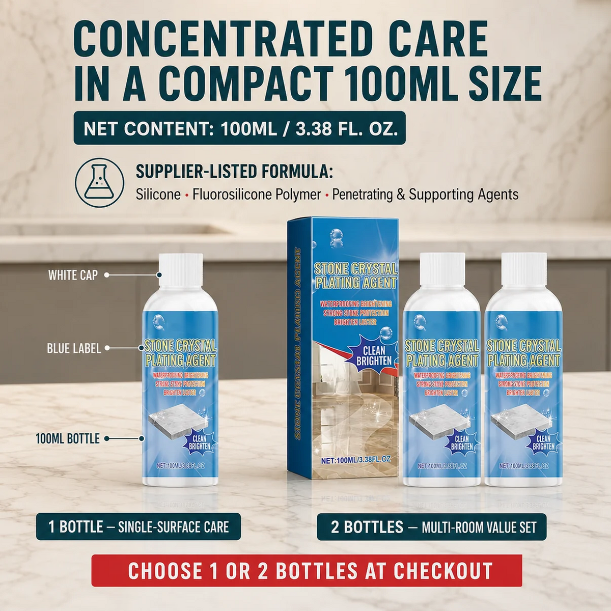 ๐ ๏ธ Stone Countertop Scratch Repair & Polish โ Surface Restorer