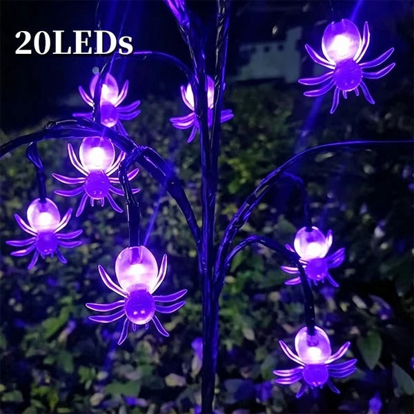 ๐ Solar Halloween Pumpkin Branch Lights โ 20-LED Outdoor Garden Decor