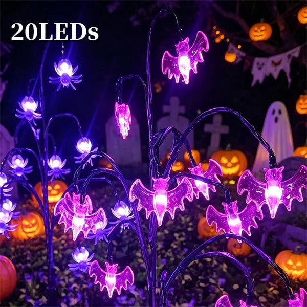 ๐ Solar Halloween Pumpkin Branch Lights โ 20-LED Outdoor Garden Decor
