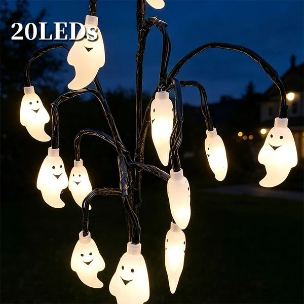 ๐ Solar Halloween Pumpkin Branch Lights โ 20-LED Outdoor Garden Decor