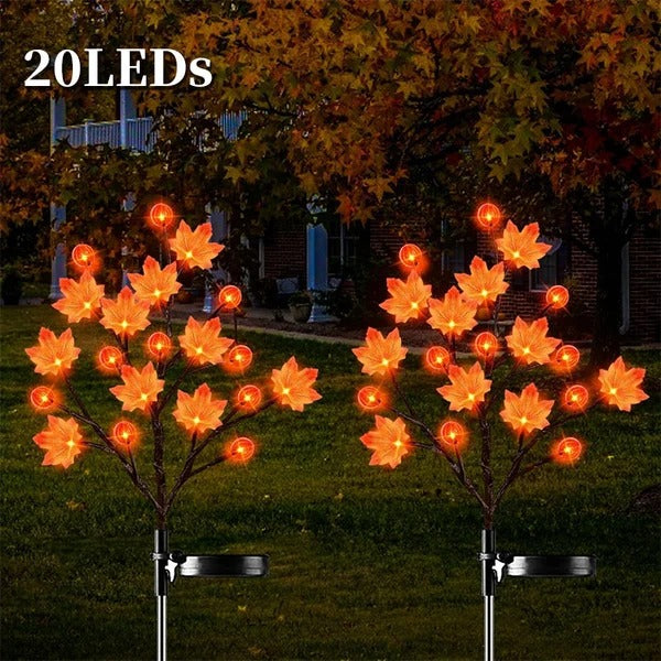๐ Solar Halloween Pumpkin Branch Lights โ 20-LED Outdoor Garden Decor