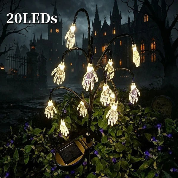 ๐ Solar Halloween Pumpkin Branch Lights โ 20-LED Outdoor Garden Decor