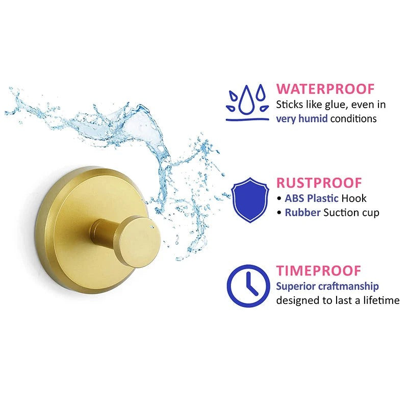 πͺ Stainless Steel Suction Cup Hooks β No-Drill Waterproof Wall Hooks