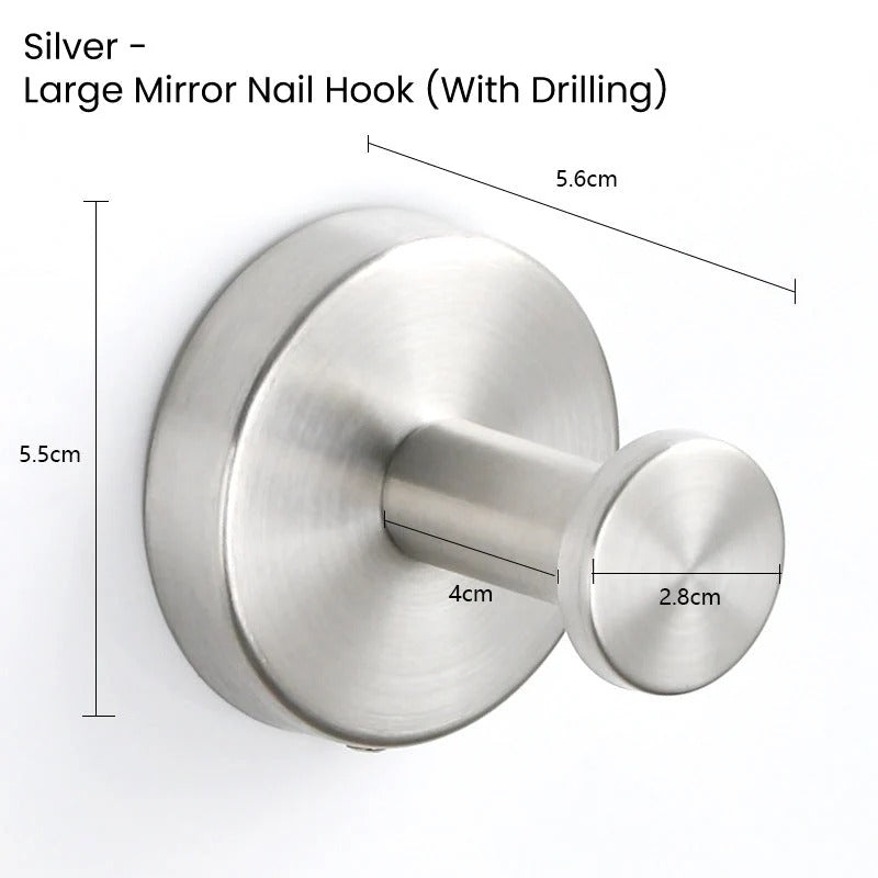 πͺ Stainless Steel Suction Cup Hooks β No-Drill Waterproof Wall Hooks