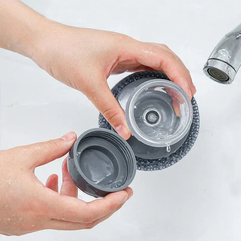 π§½ Liquid-Dispensing Cleaning Scrubber β Reusable Grease & Grime Remover