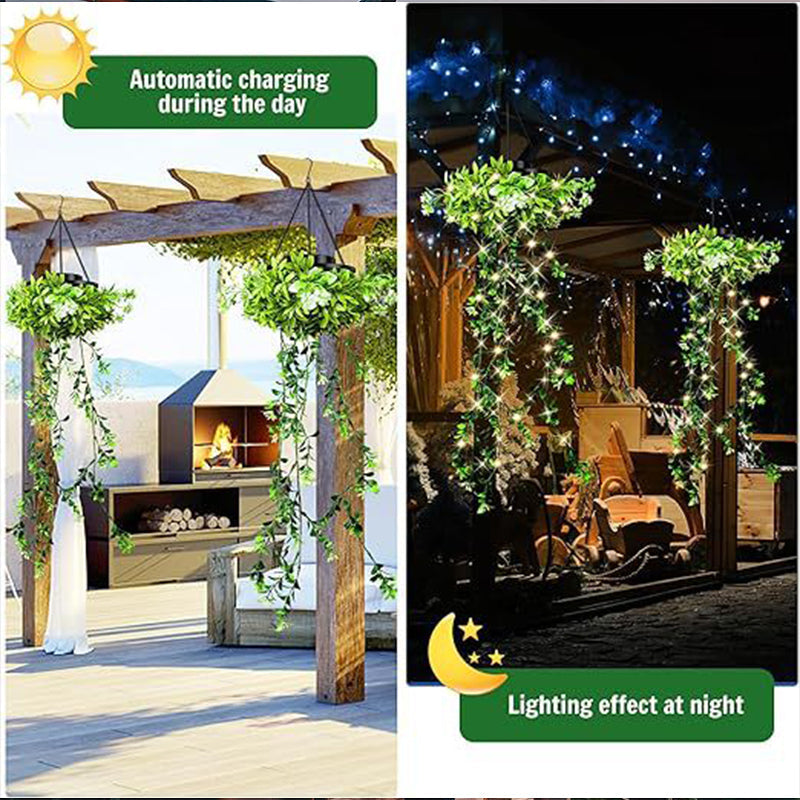 ☀️ Last Day 50% OFF✨-🌿Solar Ivy Lights with Waterproof Design & 8 Modes for Magical Garden💡