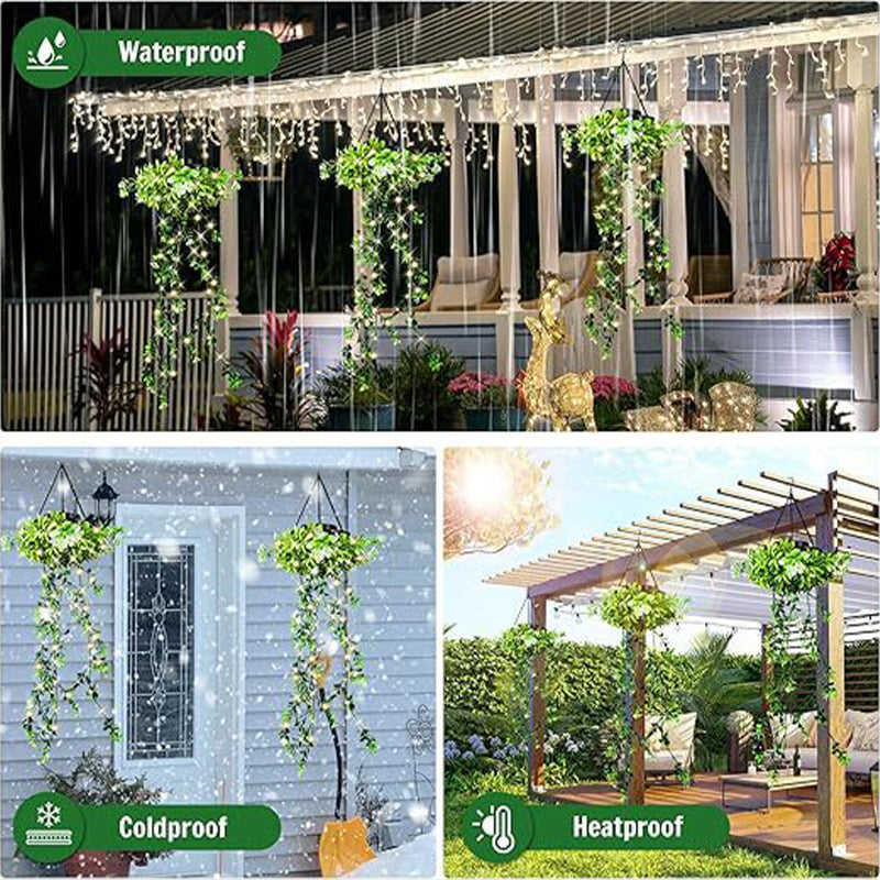 ☀️ Last Day 50% OFF✨-🌿Solar Ivy Lights with Waterproof Design & 8 Modes for Magical Garden💡