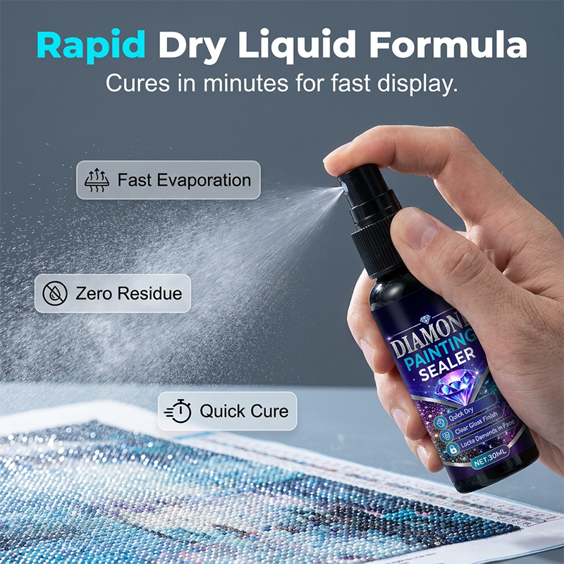 🔥LAST DAY 50% OFF💎✨ Diamond art sealer – locks beads, glossy finish, dries fast & lasts