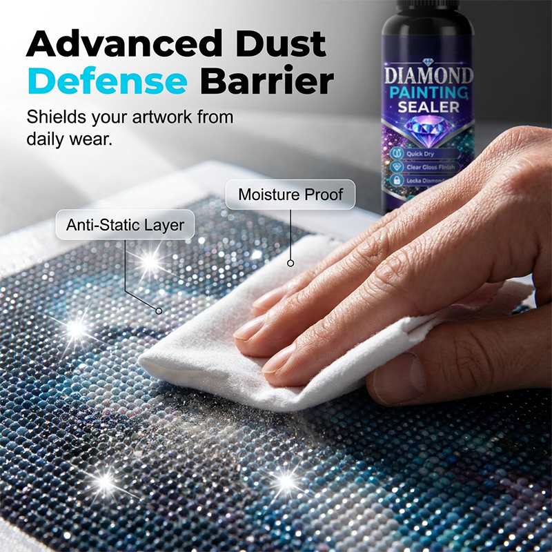 🔥LAST DAY 50% OFF💎✨ Diamond art sealer – locks beads, glossy finish, dries fast & lasts